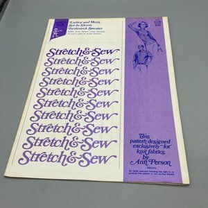 UNCUT Vintage Sewing PATTERN Stretch and Sew 625 by Ann Person, Ladies and Mens
